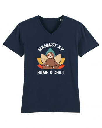 NAMASTAY Home and Chill Sloth French Navy