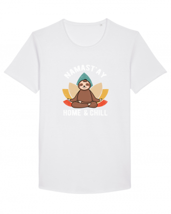 NAMASTAY Home and Chill Sloth White