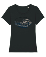 Front Facing Camera Tricou mânecă scurtă guler larg fitted Damă Expresser