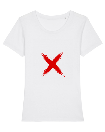 X marks the spot White