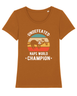 Naps World Champion Sloth Tricou mânecă scurtă guler larg fitted Damă Expresser