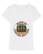 Made In 1980 Limited Edition Tricou mânecă scurtă guler V Damă Evoker