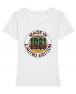 Made In 1981 Limited Edition Tricou mânecă scurtă guler larg fitted Damă Expresser