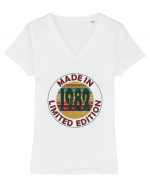 Made In 1982 Limited Edition Tricou mânecă scurtă guler V Damă Evoker