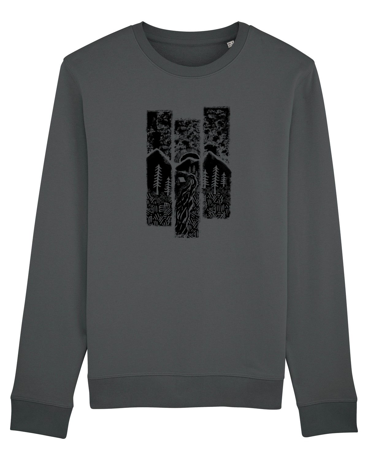 Bluză mânecă lungă Unisex Rise Anthracite