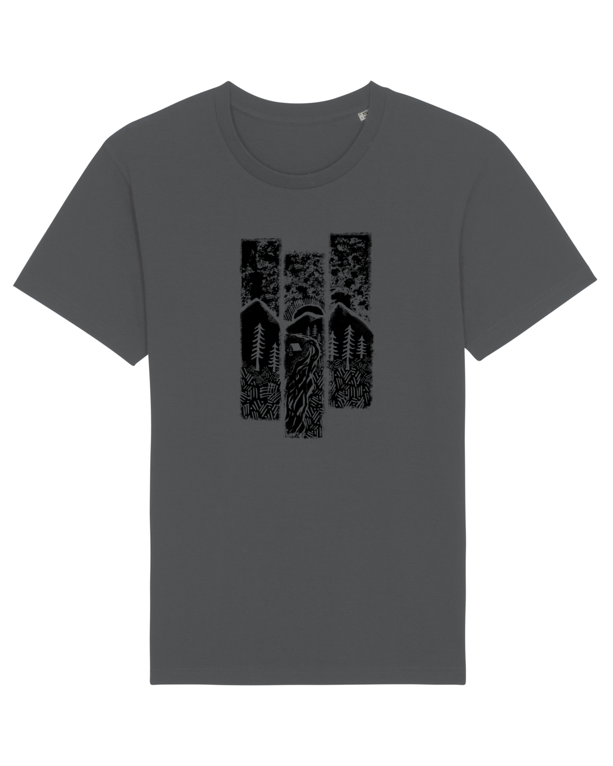 Tricou mânecă scurtă Unisex Rocker Anthracite