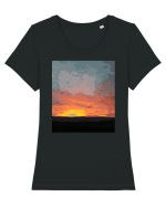 Photo Illustration - fire in the sky Tricou mânecă scurtă guler larg fitted Damă Expresser