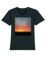 Photo Illustration - fire in the sky Tricou mânecă scurtă guler V Bărbat Presenter