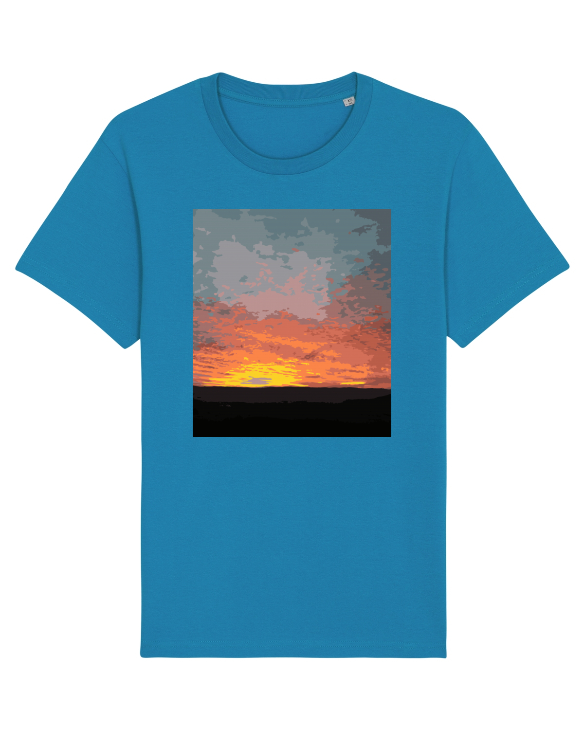 Tricou mânecă scurtă Unisex Rocker Azur