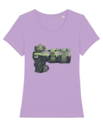 Form versus Function  Tricou mânecă scurtă guler larg fitted Damă Expresser