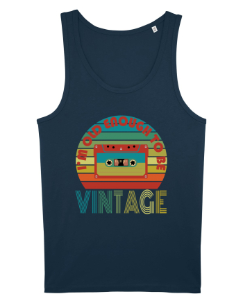 I'm Old Enough To Be Vintage Cassette Tape Navy