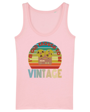 I'm Old Enough To Be Vintage Reel To Reel Cotton Pink