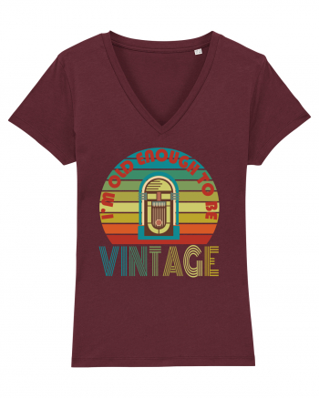 I'm Old Enough To Be Vintage Jukebox Burgundy