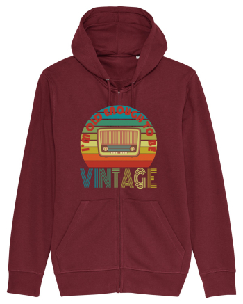 I'm Old Enough To Be Vintage Radio Burgundy