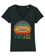 I'm Old Enough To Be Vintage Radio Tricou mânecă scurtă guler V Damă Evoker