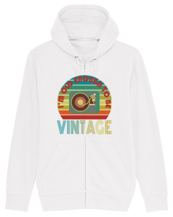I'm Old Enough To Be Vintage Vinyl Disc Player White