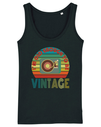 I'm Old Enough To Be Vintage Vinyl Disc Player Black
