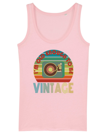 I'm Old Enough To Be Vintage Vinyl Disc Player Cotton Pink