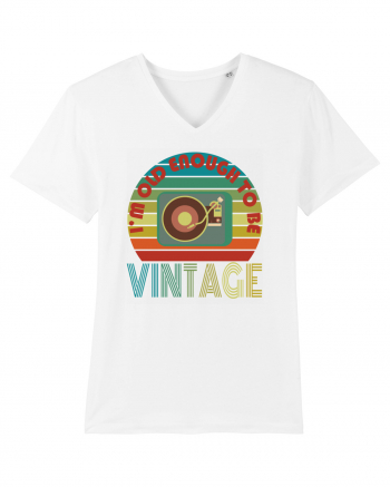 I'm Old Enough To Be Vintage Vinyl Disc Player White