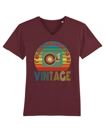 I'm Old Enough To Be Vintage Vinyl Disc Player Burgundy