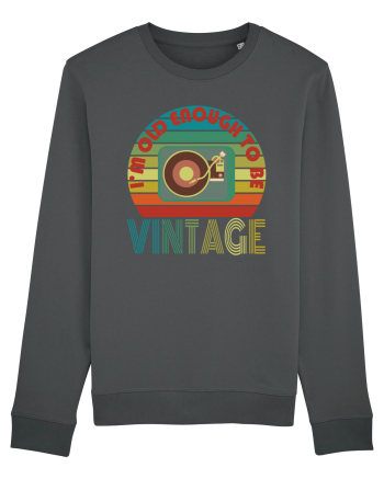 I'm Old Enough To Be Vintage Vinyl Disc Player Anthracite
