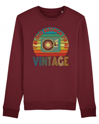 I'm Old Enough To Be Vintage Vinyl Disc Player Burgundy