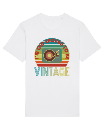 I'm Old Enough To Be Vintage Vinyl Disc Player White