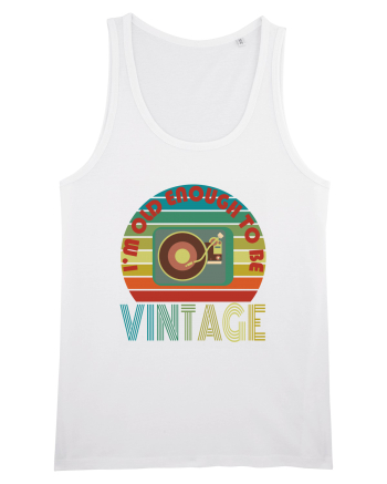 I'm Old Enough To Be Vintage Vinyl Disc Player White