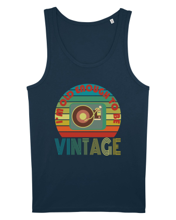 I'm Old Enough To Be Vintage Vinyl Disc Player Navy