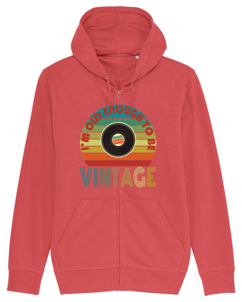 I'm Old Enough To Be Vintage Vinyl Disc Carmine Red