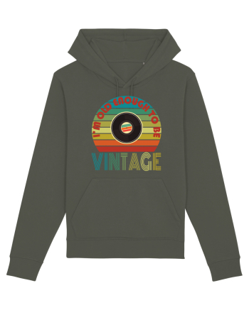 I'm Old Enough To Be Vintage Vinyl Disc Khaki