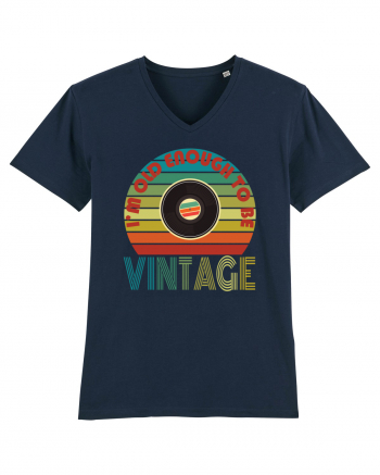 I'm Old Enough To Be Vintage Vinyl Disc French Navy