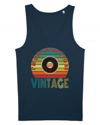 I'm Old Enough To Be Vintage Vinyl Disc Navy