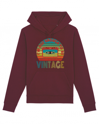 Vintage Cassette Tape Retro Style Burgundy