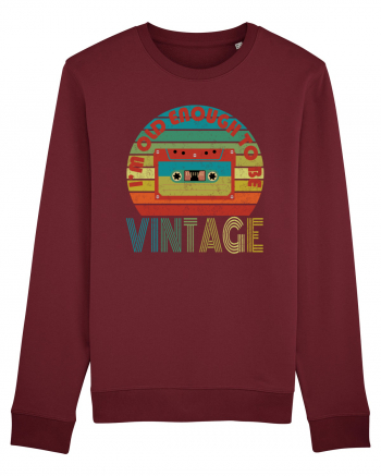 Vintage Cassette Tape Retro Style Burgundy