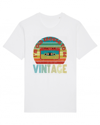 Vintage Cassette Tape Retro Style White