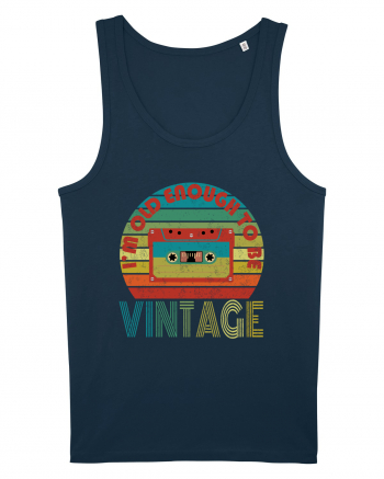 Vintage Cassette Tape Retro Style Navy