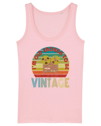Vintage Reel To Reel Retro Style Cotton Pink