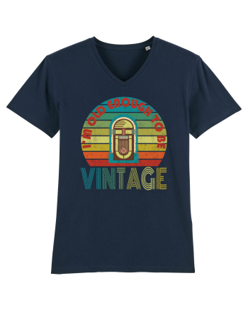Vintage Jukebox Retro Style French Navy