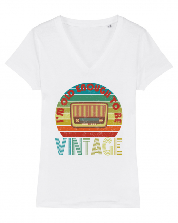Vintage Radio Retro Style White