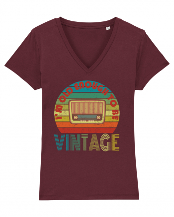 Vintage Radio Retro Style Burgundy