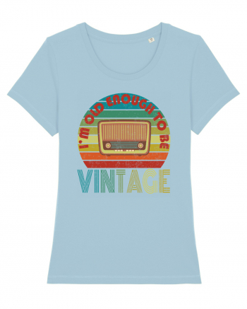 Vintage Radio Retro Style Sky Blue