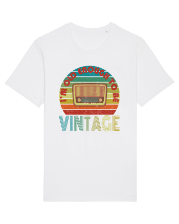 Vintage Radio Retro Style White
