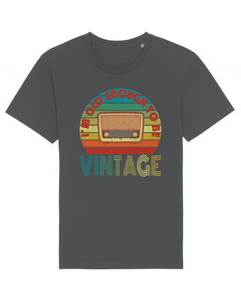 Vintage Radio Retro Style Anthracite