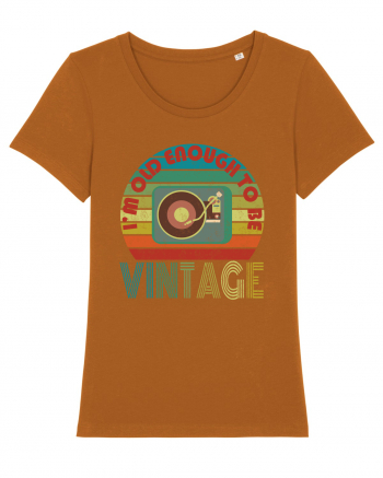 Vintage Vinyl Disc Player Retro Style Roasted Orange
