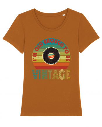 Vintage Vinyl Disc Retro Style Roasted Orange