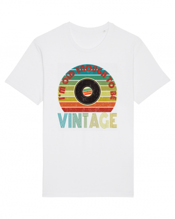 Vintage Vinyl Disc Retro Style White