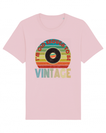 Vintage Vinyl Disc Retro Style Cotton Pink