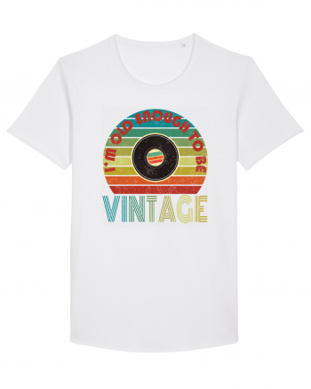 Vintage Vinyl Disc Retro Style White