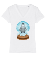 Glob de zapada Tricou mânecă scurtă guler V Damă Evoker